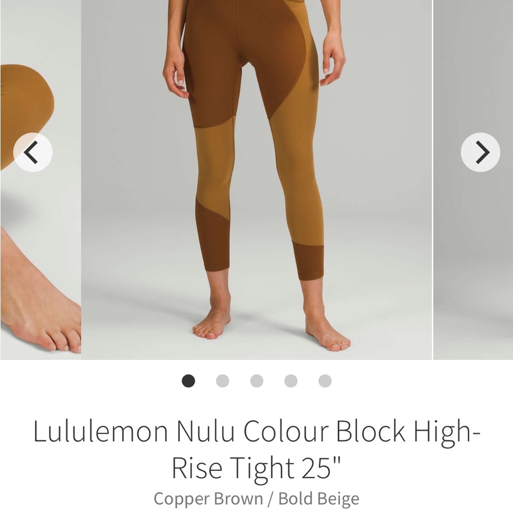 lululemon nulu color block 25”
